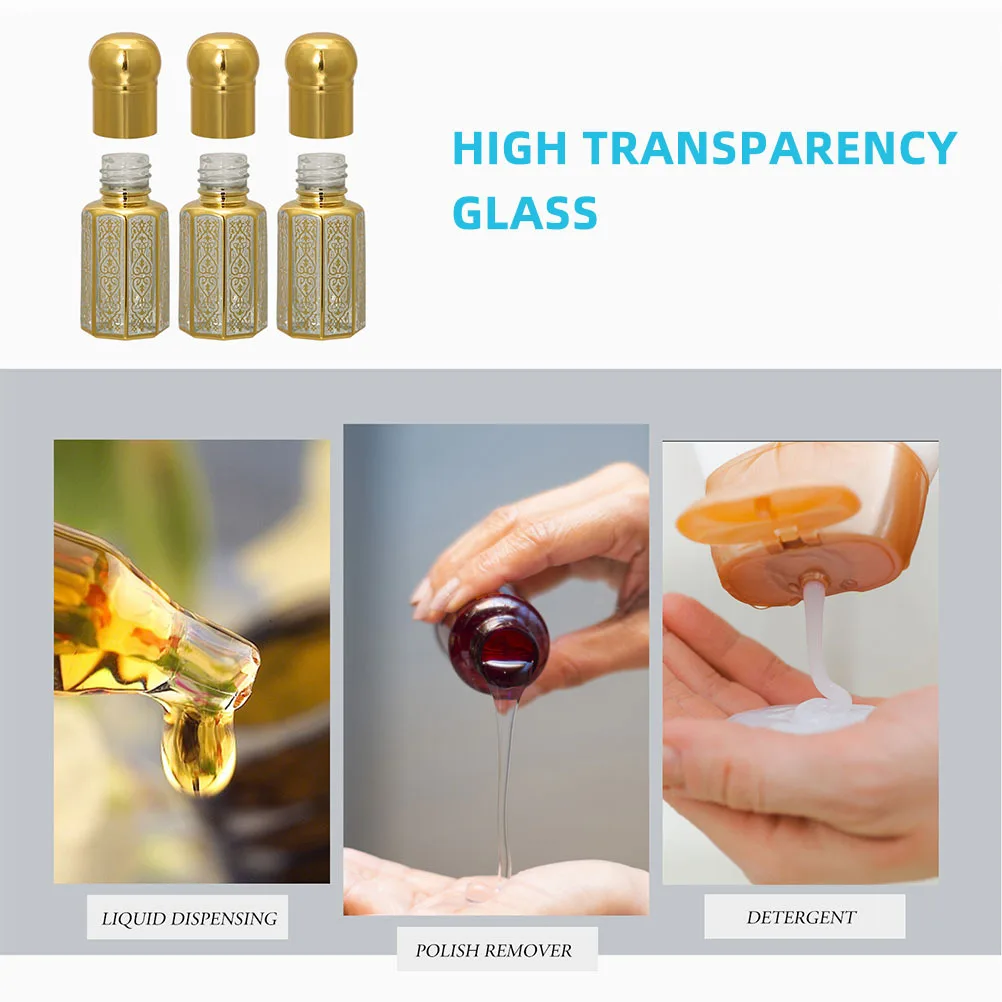 Bouteilles de parfum en verre transparent rechargeables, compte-gouttes d'huile essentielle, petit distributeur de parfum Portable de voyage, Mini 4 pièces