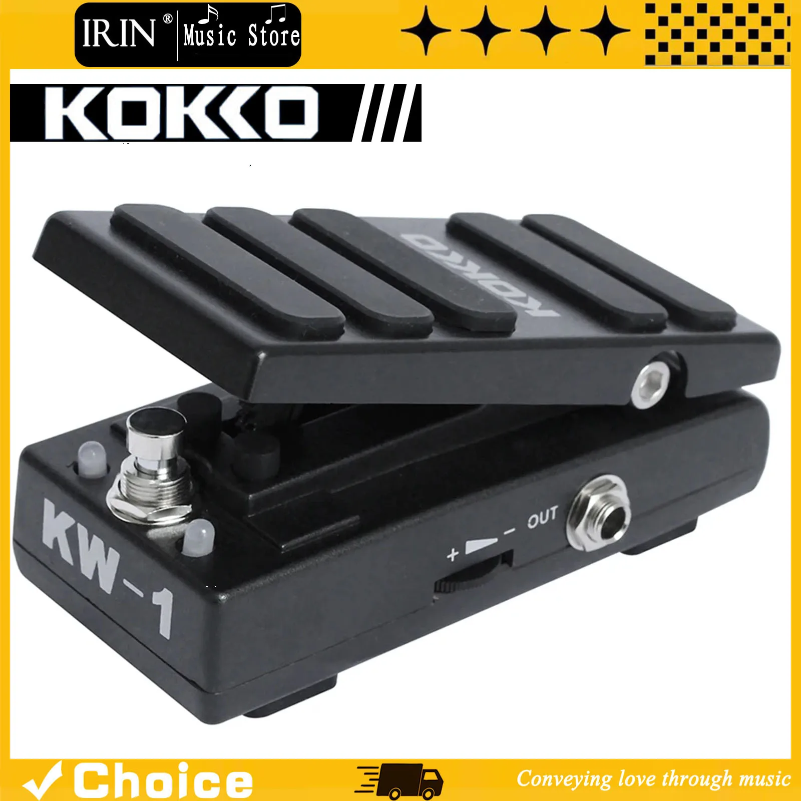 KOKKO Electric Guitar Effect Pedal Wah Volume 2 in 1 Footswitch Controls 2 Modes Combination Multi Effects Pedal Guitar Parts