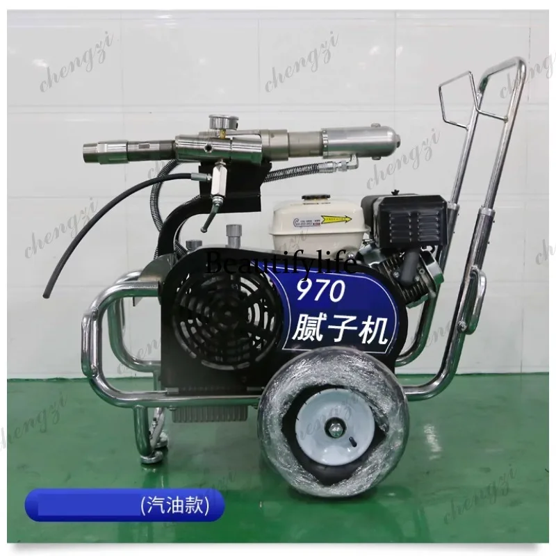 81 One-component two-component oily polyurethane waterproof coating high-power putty powder high-pressure spraying machine