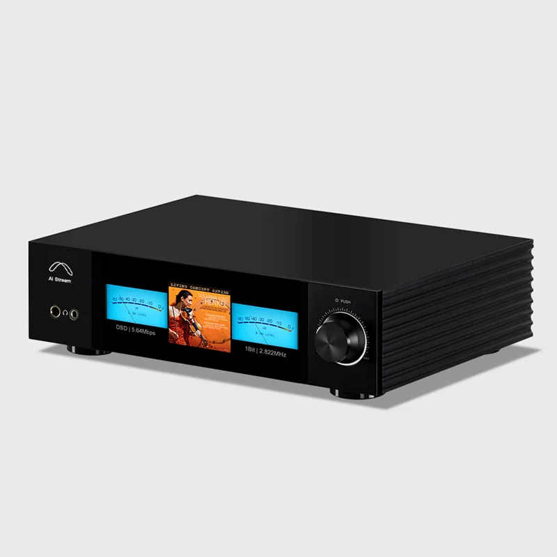 AI Stream MX-5S HIFI Streaming Desktop DSD512 Player + Decoder + مكبرات الصوت الأذن المتوازنة آلة متكاملة 2 * CS43198 فك