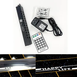Luz LED para techo de cielo estrellado, luz de juego de fibra óptica con 12 agujeros, motor con control remoto RF, novedad