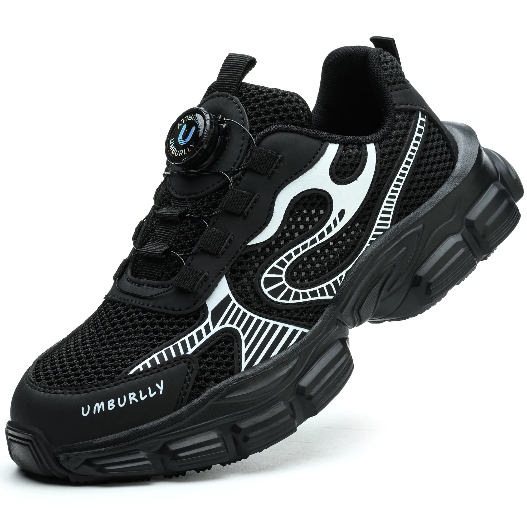 Summer Breathable Comfortable Ladies Work Shoes Black Men's Safety Protection Shoes Durable Lightweight Slip-resistant