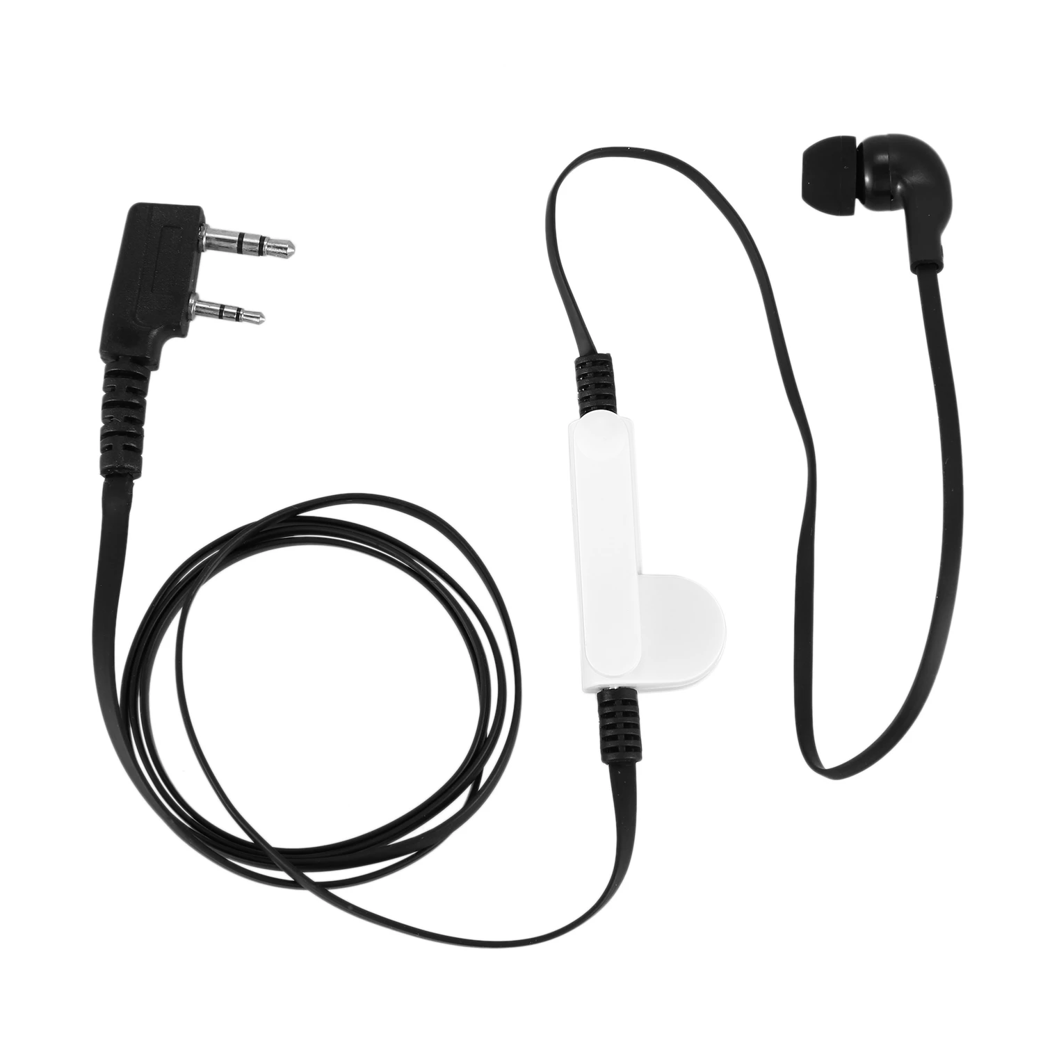 Auriculares de estilo Noodle para Baofeng, audífonos de 2 pines con enchufe K, con cable negro, para Radio Baofeng Uv5R Bf-888S Uv5R