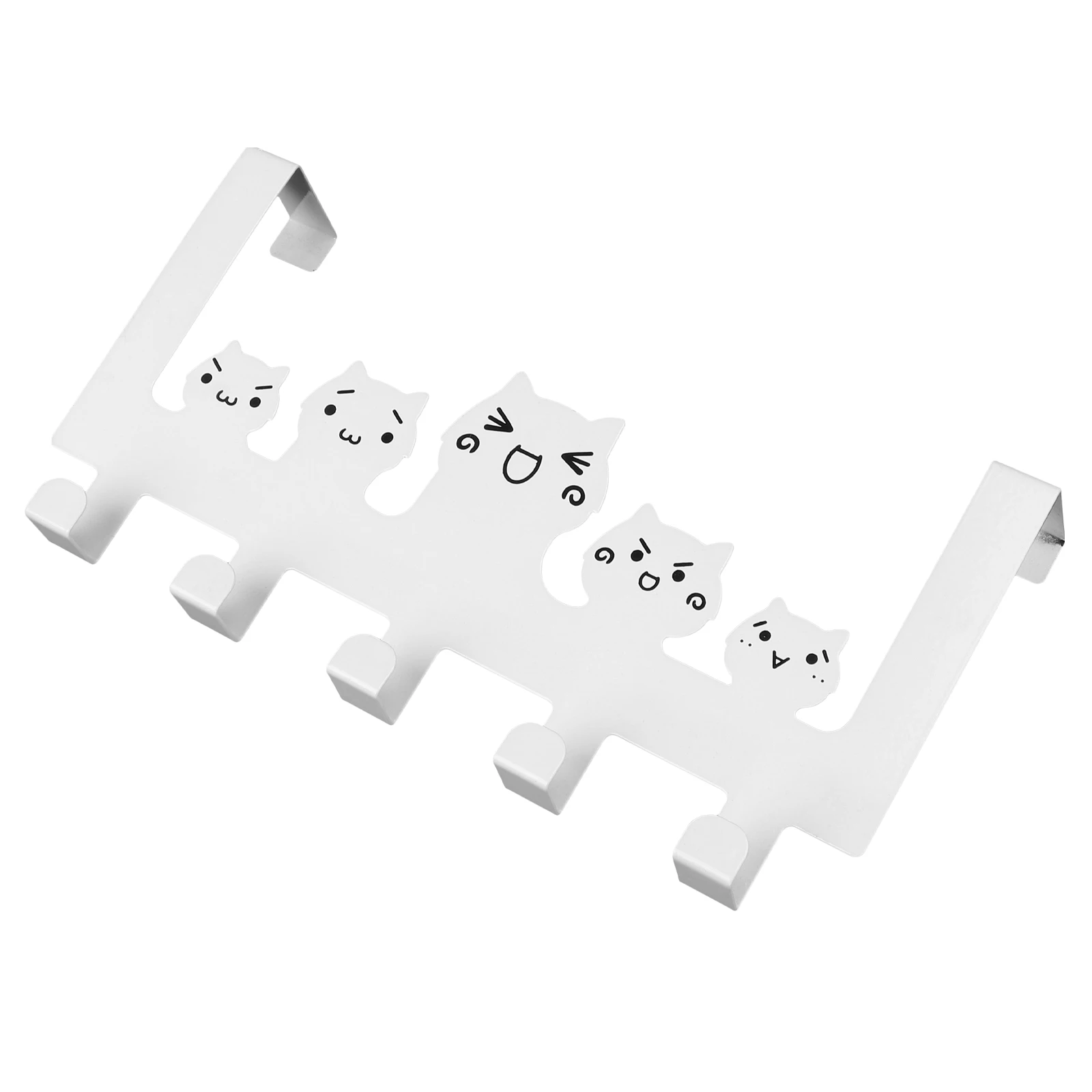 

No Punching Hook over Door The Hanger behind Rack Coat Row of Hooks for Hanging Cat Simple