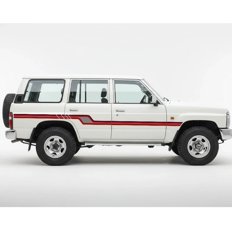 

Car Vinyl Stikers SUNDAY Stripe customized renmark stripe stripe decal For Nissan Patrol Y60