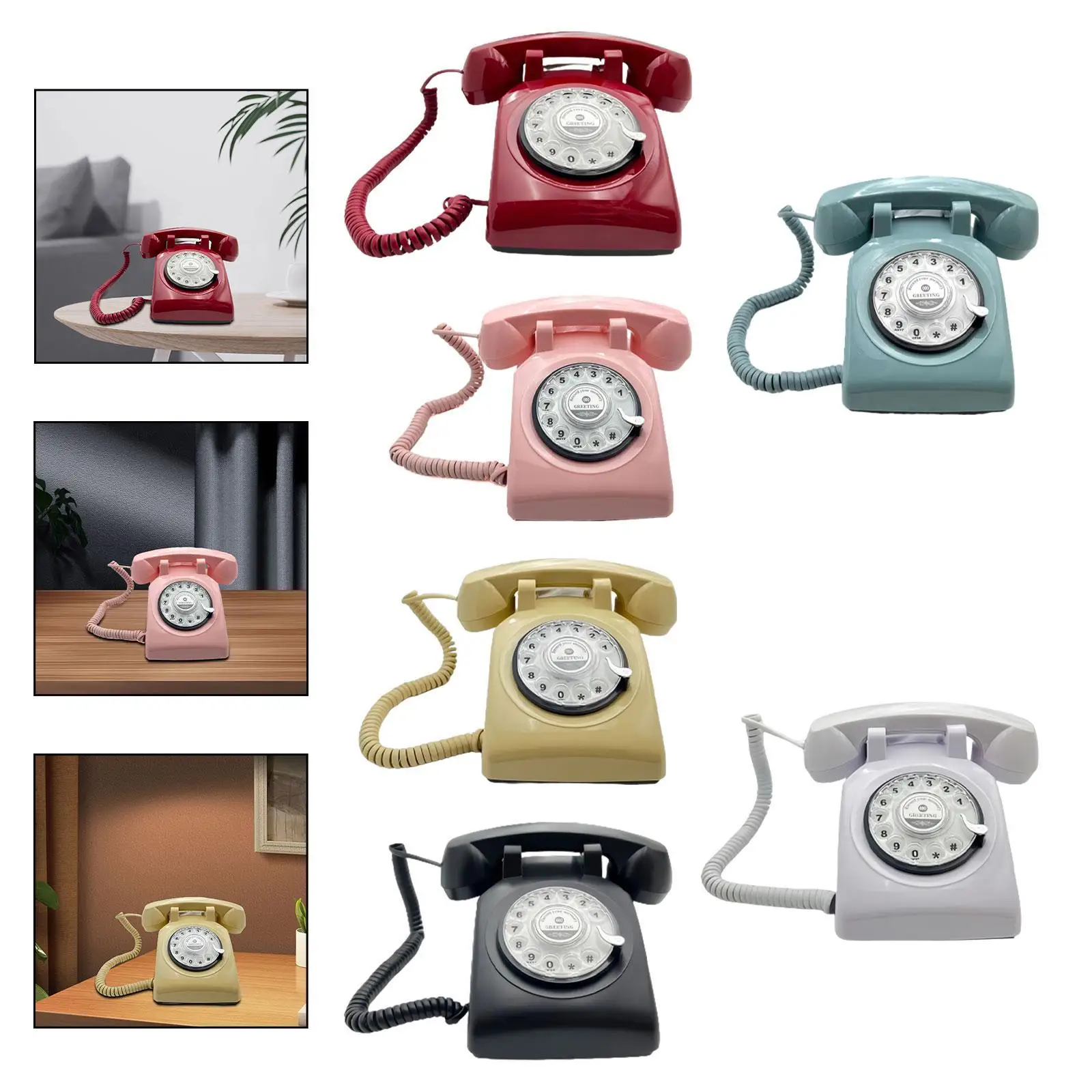 Audio Guest Book Phone Classic Desk Telephone for Party Gathering Wedding