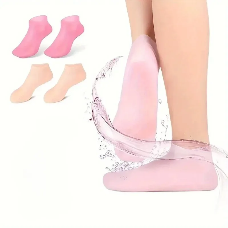 Moisturizing Silicone Gel Foot Socks for Dry Cracked Heels Nourishing Massage Socks Hydrating Foot Care Covers
