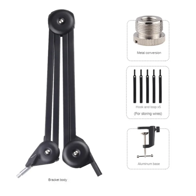 

Stylish-1Set With Built-In Spring Cantilever Stand Springless Microphone Stand Foldable ,A