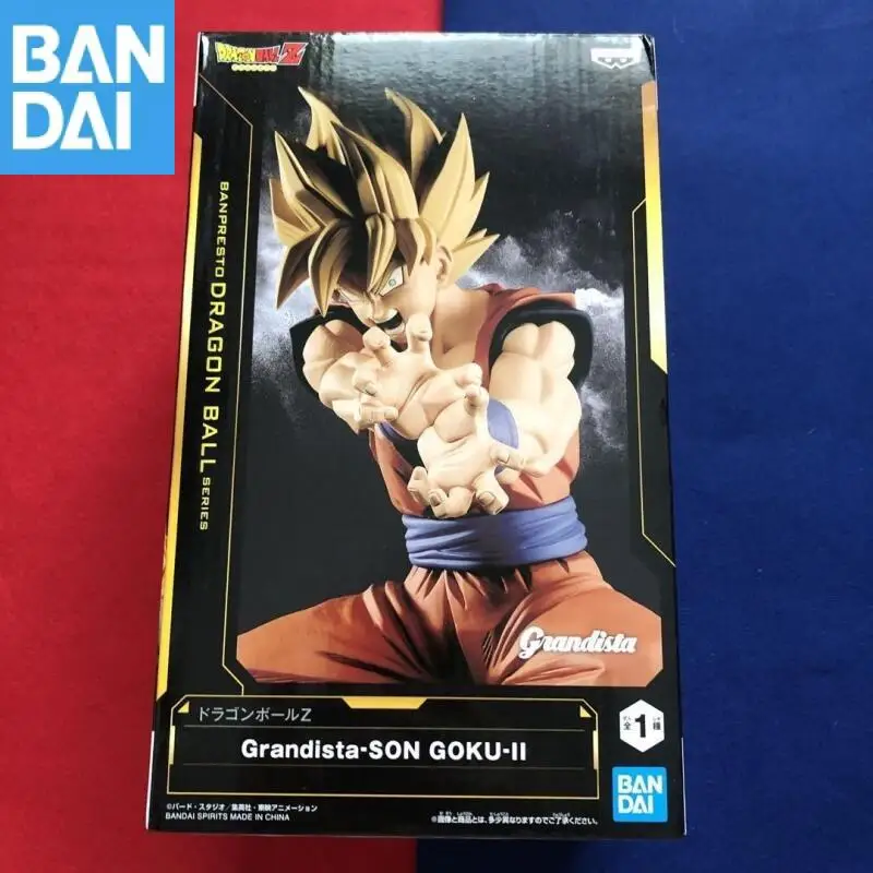 

Подлинная оригинальная аниме-фигурка Bandai Banpresto Dragon Ball Z Grandista Son Goku II, модель коллекционера, игрушка, украшение для рабочего стола