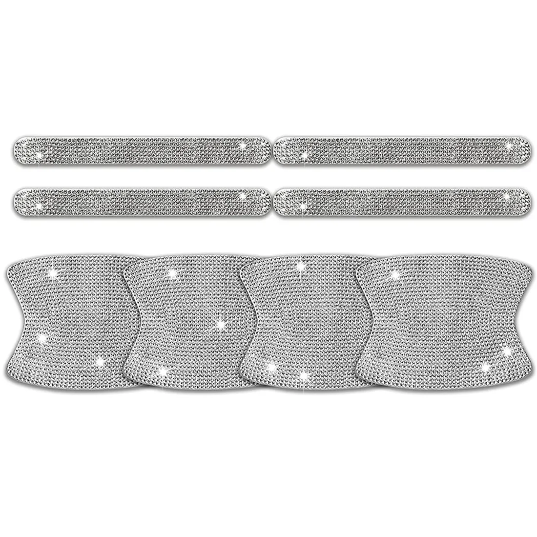 Rhinestone Car Door Handle Stickers - 8PCS Bling Car Accessories Crystal Glitter Door Handle Protector Stickers