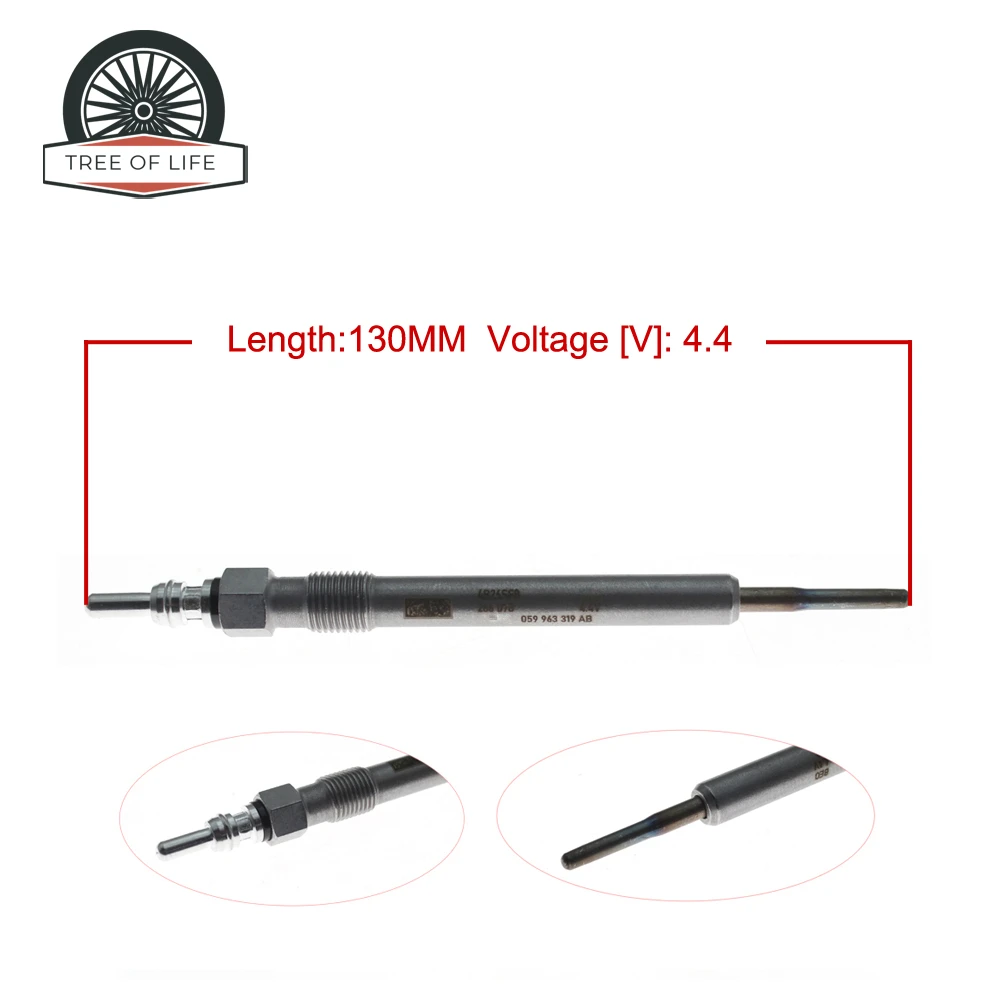1/3/6X 4.4V For Audi Seat Skoda Porsche VW Diesel Glow Plugs Set 95817032090 03L963319B 4L963319B 03L 963 319 D 059 963 319 E