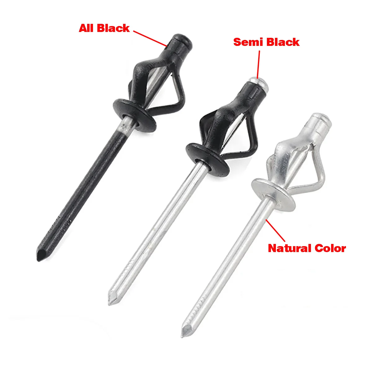 

Полностью алюминиевая поп-заклепка/черная тянущая заклепка с тремя когтями