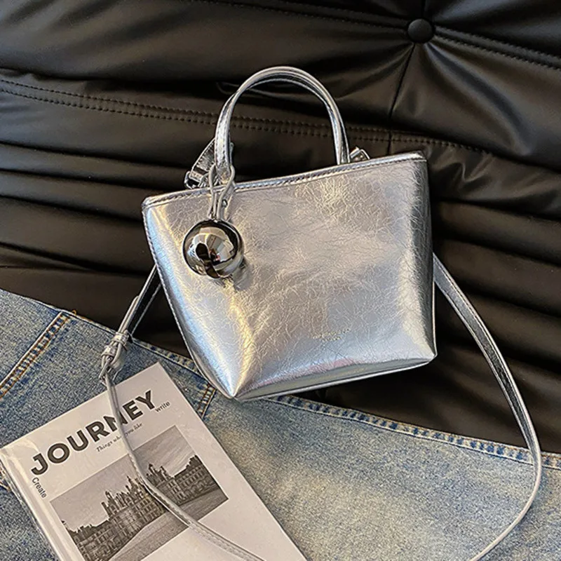 Dames Handtas Met Een Gevoel Van Luxe En Prachtige Handtas Jaar Nieuwe Modieuze Zilveren Handtas Enkele Schouder Crossbody Tas