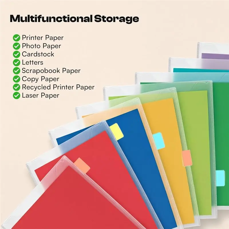 Ingenious-Scrapbooking, Cardstock, Photo, Cardstock, Offices 24Pcs For Printer Paper Paper Storage Boxes With Sticky Index Tabs