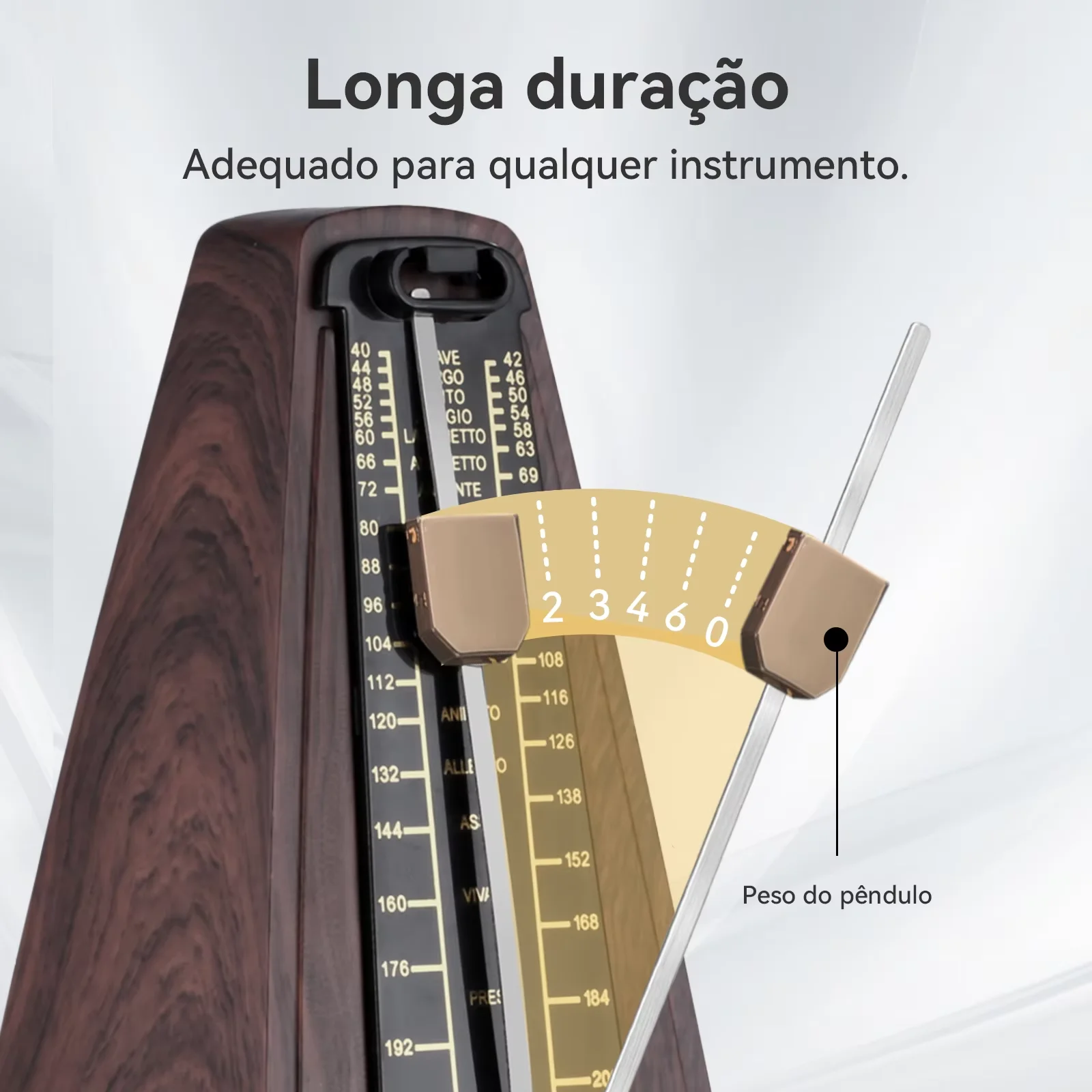 المقاييس الميكانيكية لبيانو جيتار الكمان طبلة باس وغيرها من الآلات الموسيقية، صوت عالٍ، دقة عالية (حبوب الخشب) #6