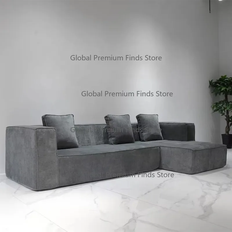Modern Design Dark Grey Foam Sofa Set High Density Fabric Compression Vacuum Compress for Villa Apartment School Hospital Mall 2