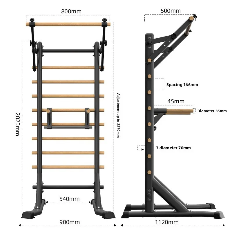 Family horizontal bar household indoor pull-up frame No punching training fitness frame