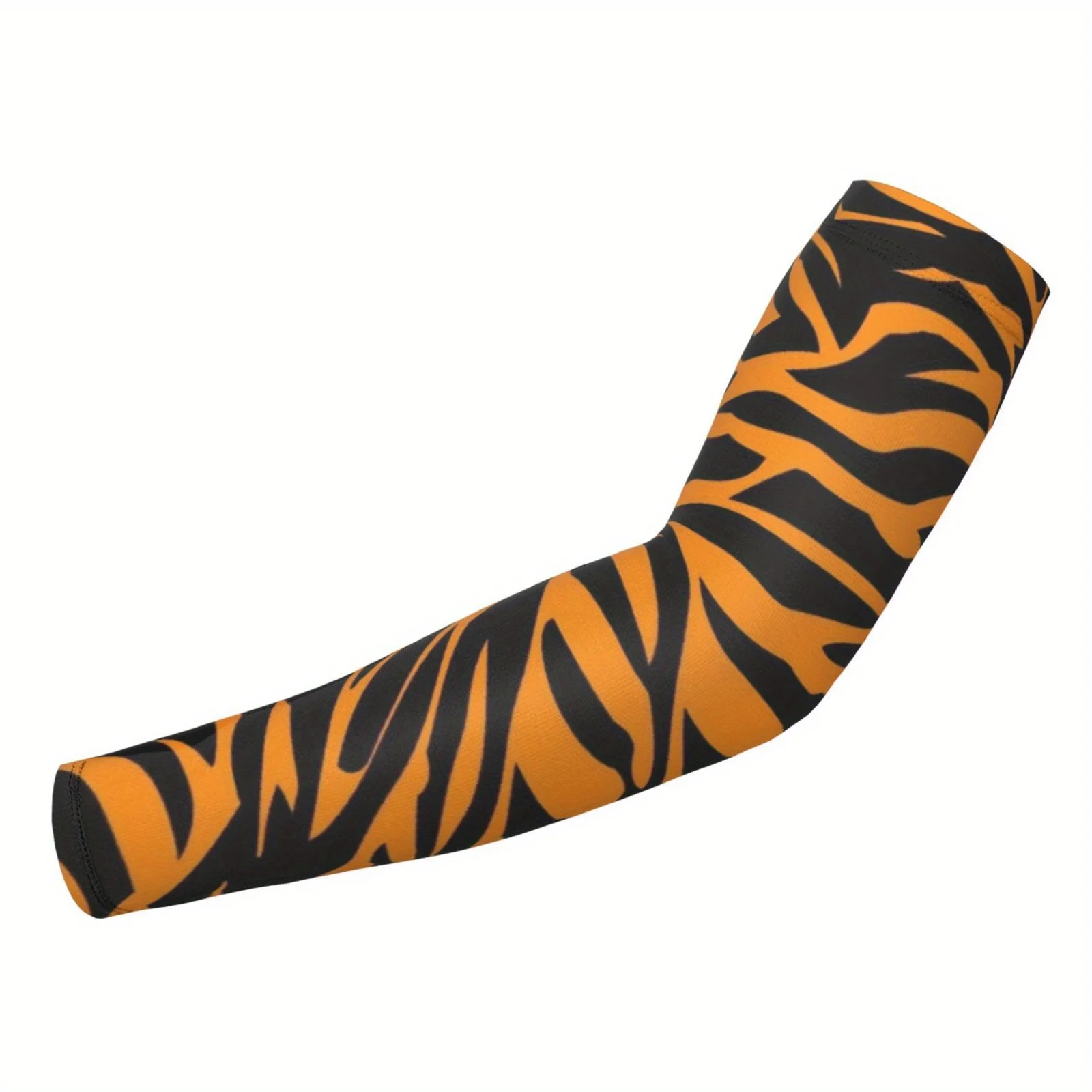 Tiger Stripe Sleeve Covers Bold Black Orange Animal Print for Outdoor Daily Wear Fashionable Arm Warmers Fashion Accessory view 4