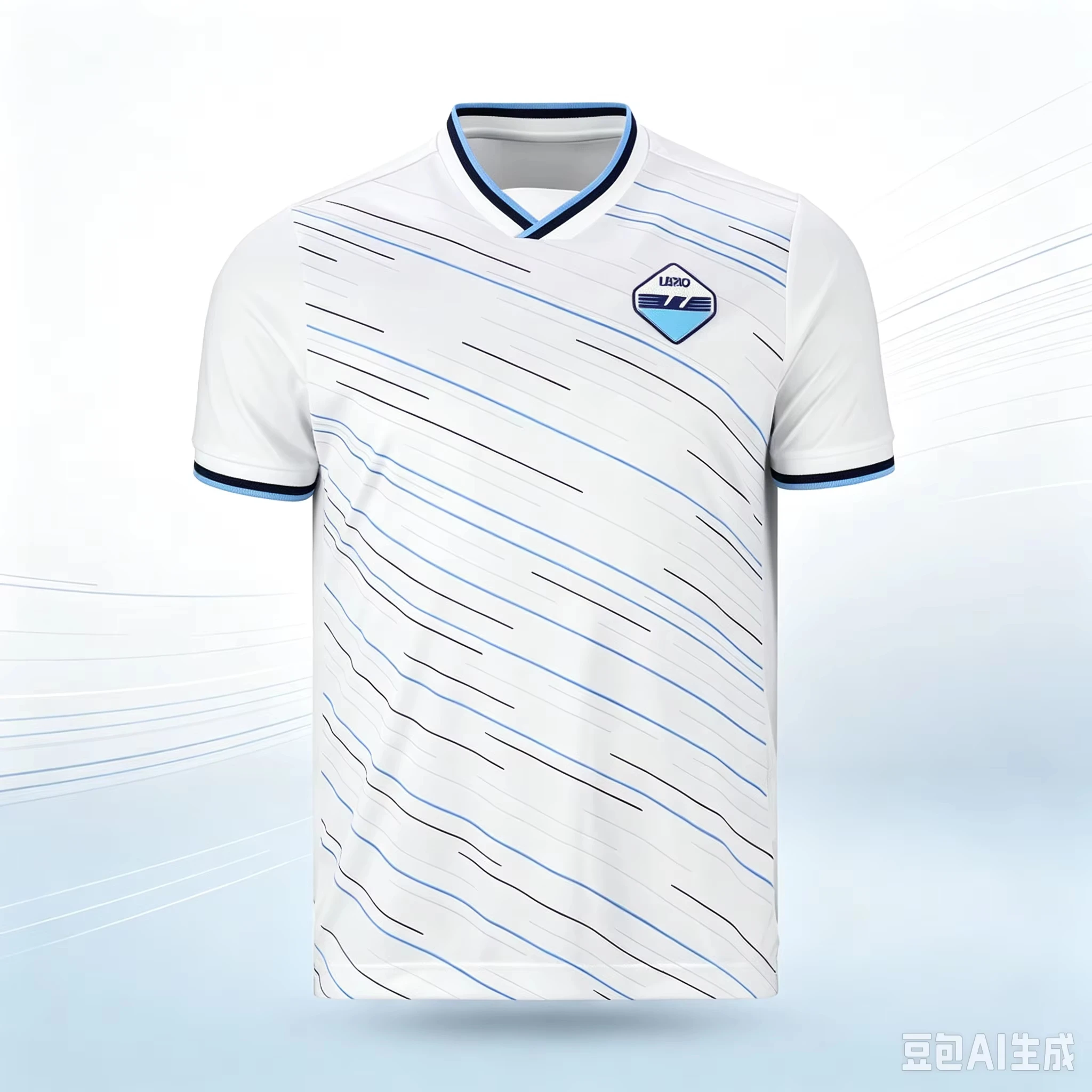 26-27 Lazio Away Football Jersey Shirt, Men Summer New 3D Print Sports Tshirt, Training Breathable Quick Drying Sweatshirt