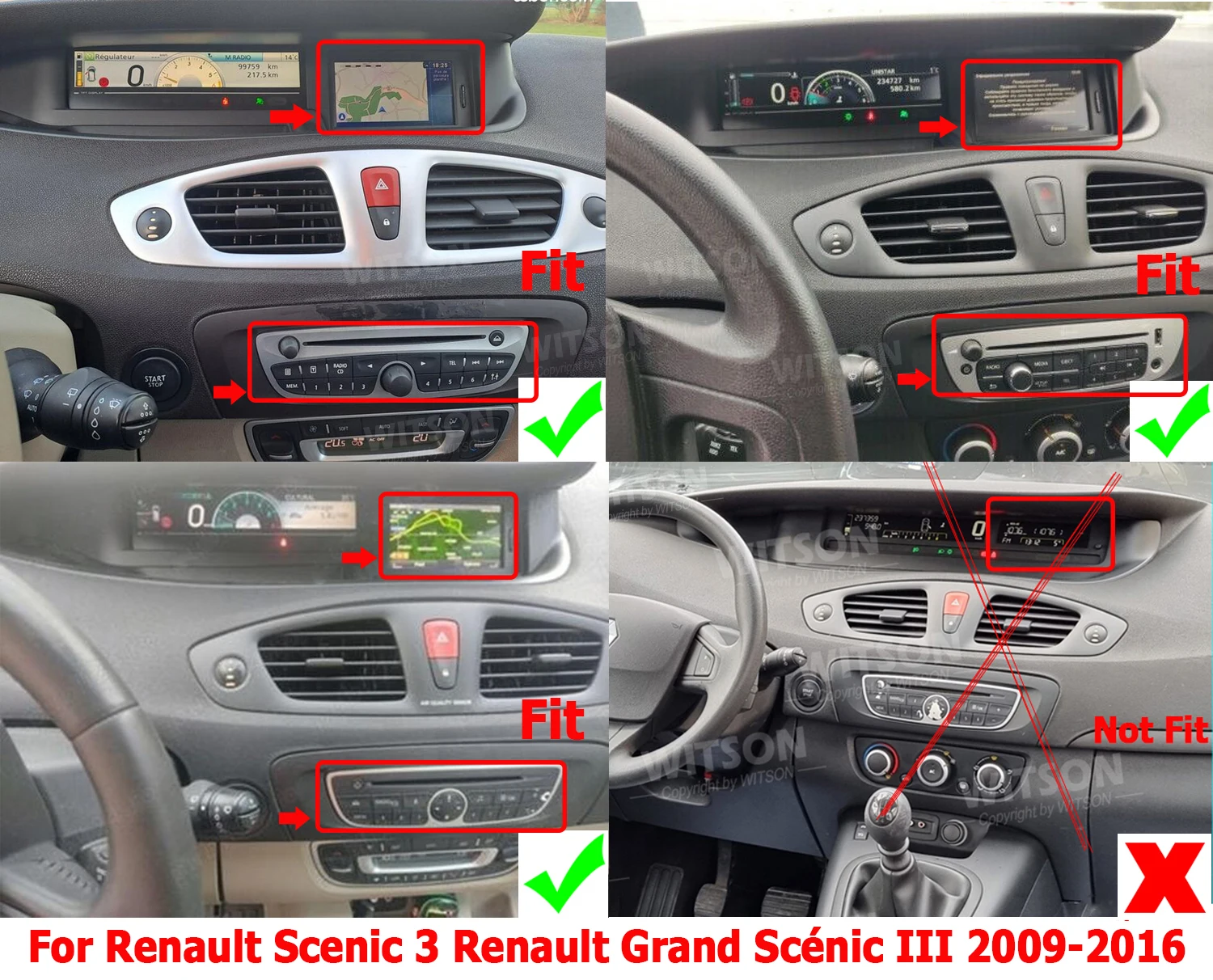 OEM Car Stereo Multimedia Player For Renault Grand Scénic 3 2009-2016  GPS CarPlay 7