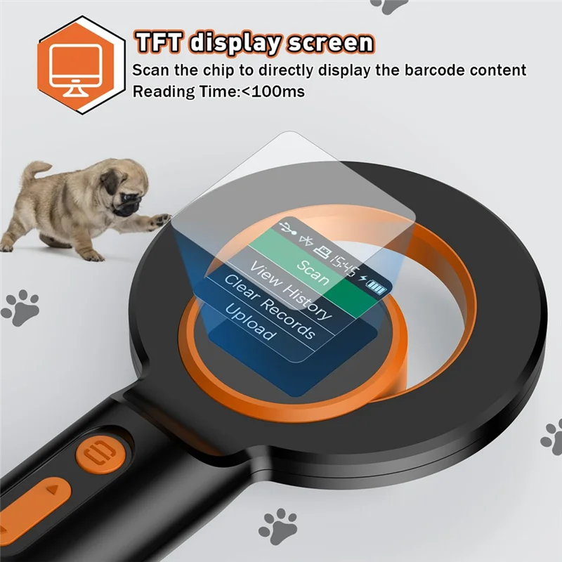 

A84Z-Bluetooth Pet Micro-Chip Reader,3-In-1(2.4Ghz Wireless+Bluetooth+USB) Animal Universal Microchip-Tag Reader Scanner