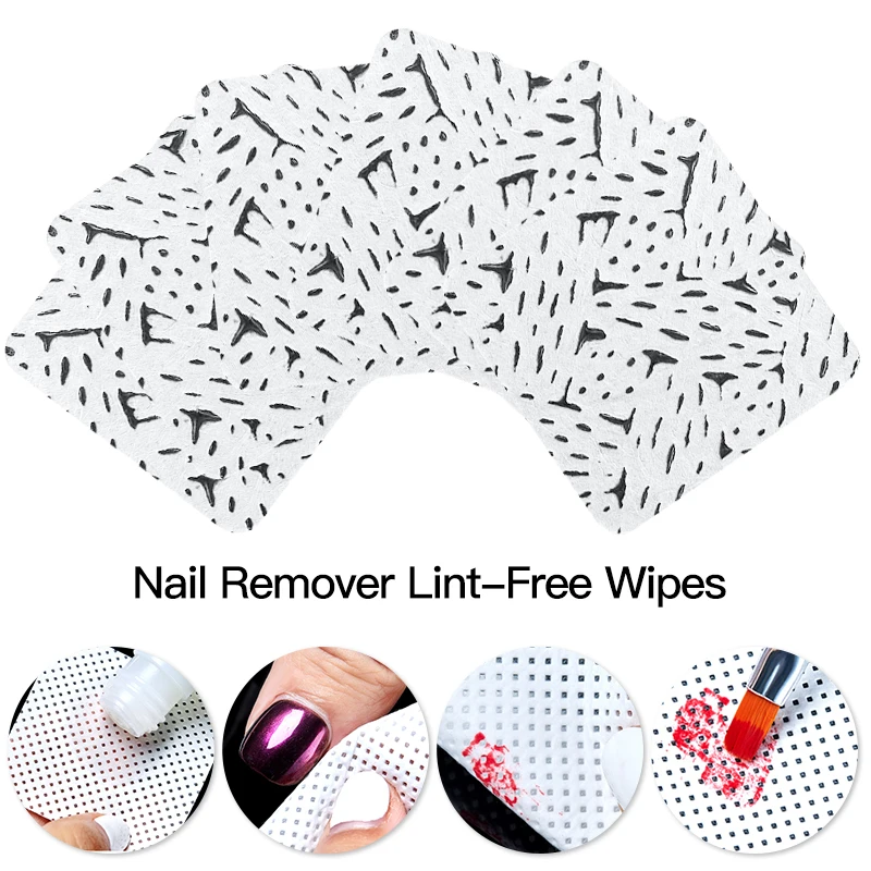 50/540 pz Gel Nail Polish Remover Gel Polish Cleaner Manicure Nail Remover salviette senza pelucchi Cleaner Paper Pad