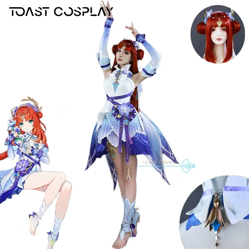 

Nilou Cosplay Game Genshinimpact Nilou Breeze of Sabaa Cosplay Costume Dress Wig Anime Role Play Carnival Party Suits