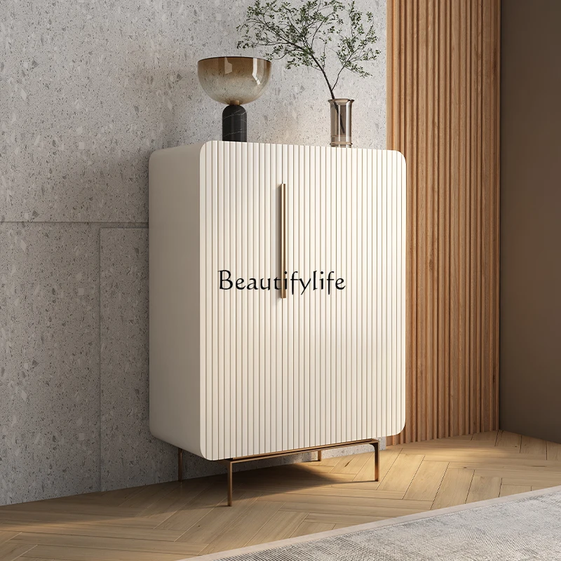 

Nordic solid wood wine cabinet light luxury high-end side cabinet modern simplicity