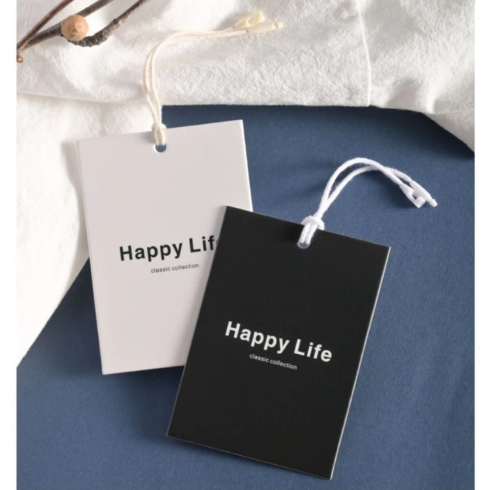 

Custom 700gsm Premium Clothing Hang Tags, 100/300/500pcs 2-Sided Labels & Paper Cards for Branded Garments