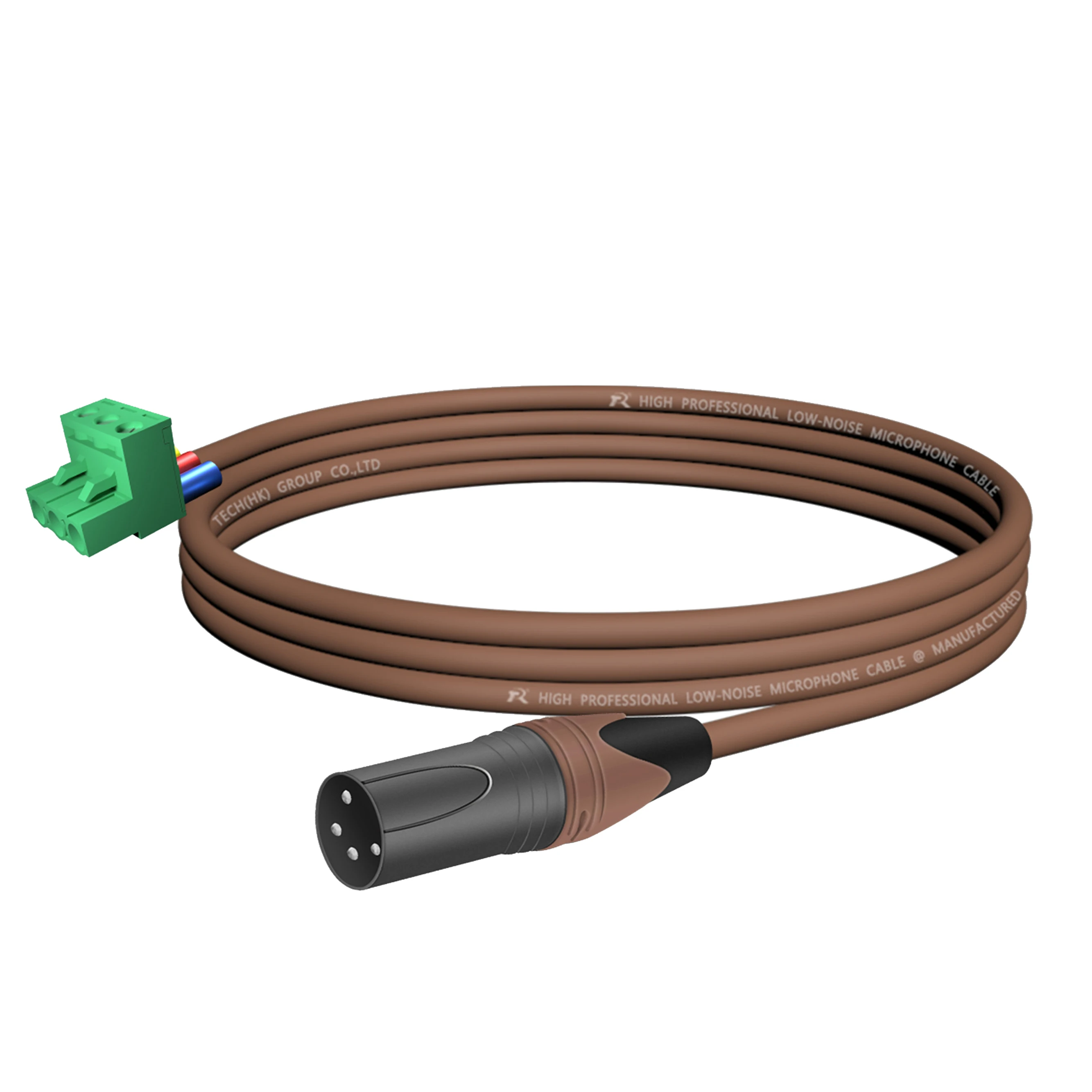 1 Stück Mikrofonkabel mit schwarzem XLR 4-Pin M/F-Stecker, grüner 3-Wege-Leiterplattenklemmenblock, professionelle Audioverbindung für Lautsprechersysteme – Detail 21