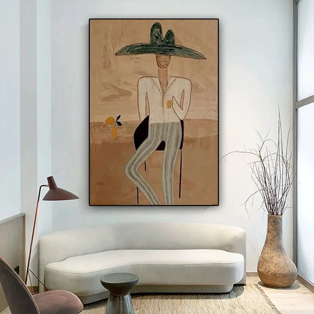 

Abstract Drawing By Picasso Handmade Oil Painting On Canvas Line Character Wall Art Pictures Modern Home Living Room Decor Mural