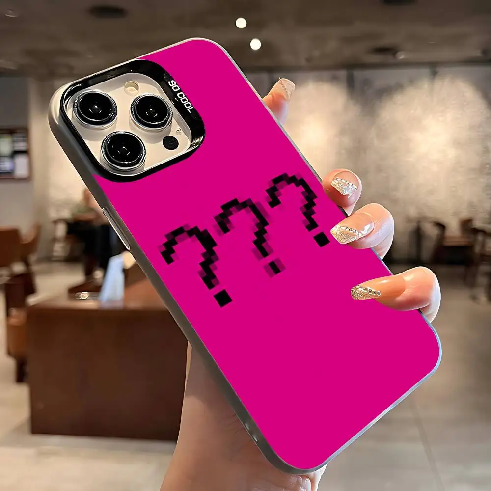 علامة استفهام غامضة هي حافظة هاتف فريدة ولطيفة لهاتف آيفون 17 16 15 14 13 12 11 Pro Max X XR XSMAX 8 7 Plus Candy Matte S