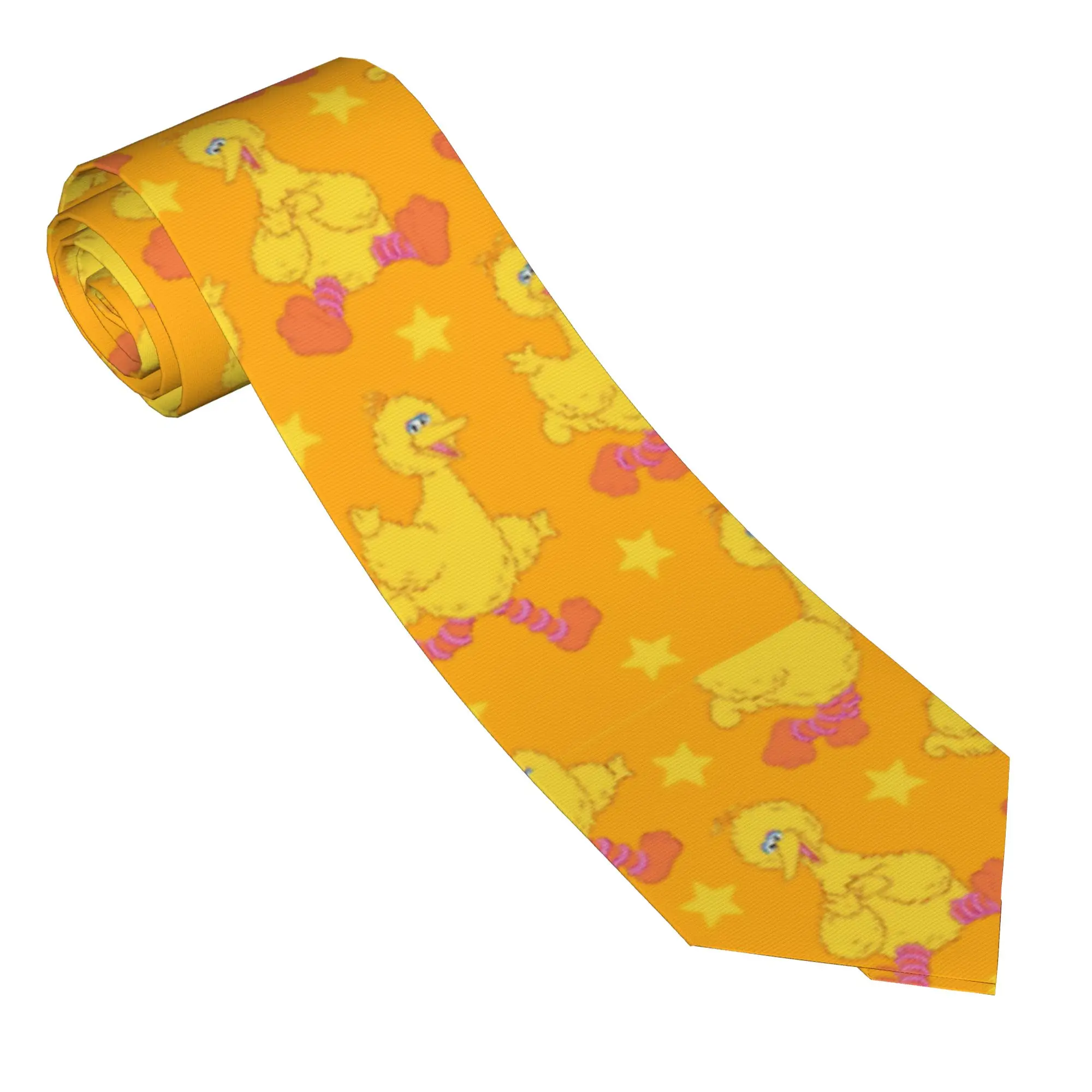Sesames Streets Cartoon Necktie Men Skinny 8 cm Narrow Big Bird Neck Tie for Men Accessories Gravatas Wedding Accessories  Gift