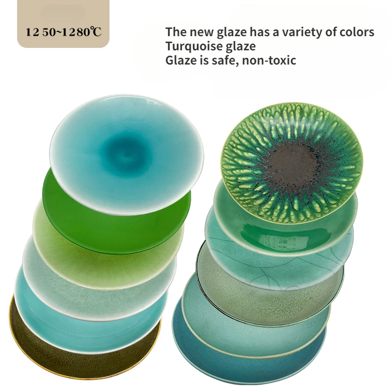 300ml New Art Glaze Blue Green Series Matte Blue Glaze Electric Kiln Firing of Ru Kiln Glaze Material Copper Green Ceramic Glaze