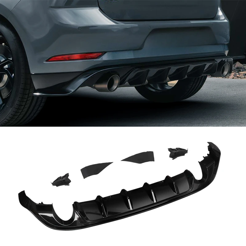 

Parts for Volkswagen 2018-2020New TCR style Rear Diffuser Rear Bumper Lip Car Spoilers For VW Golf 7 7.5 Mk7 7.5