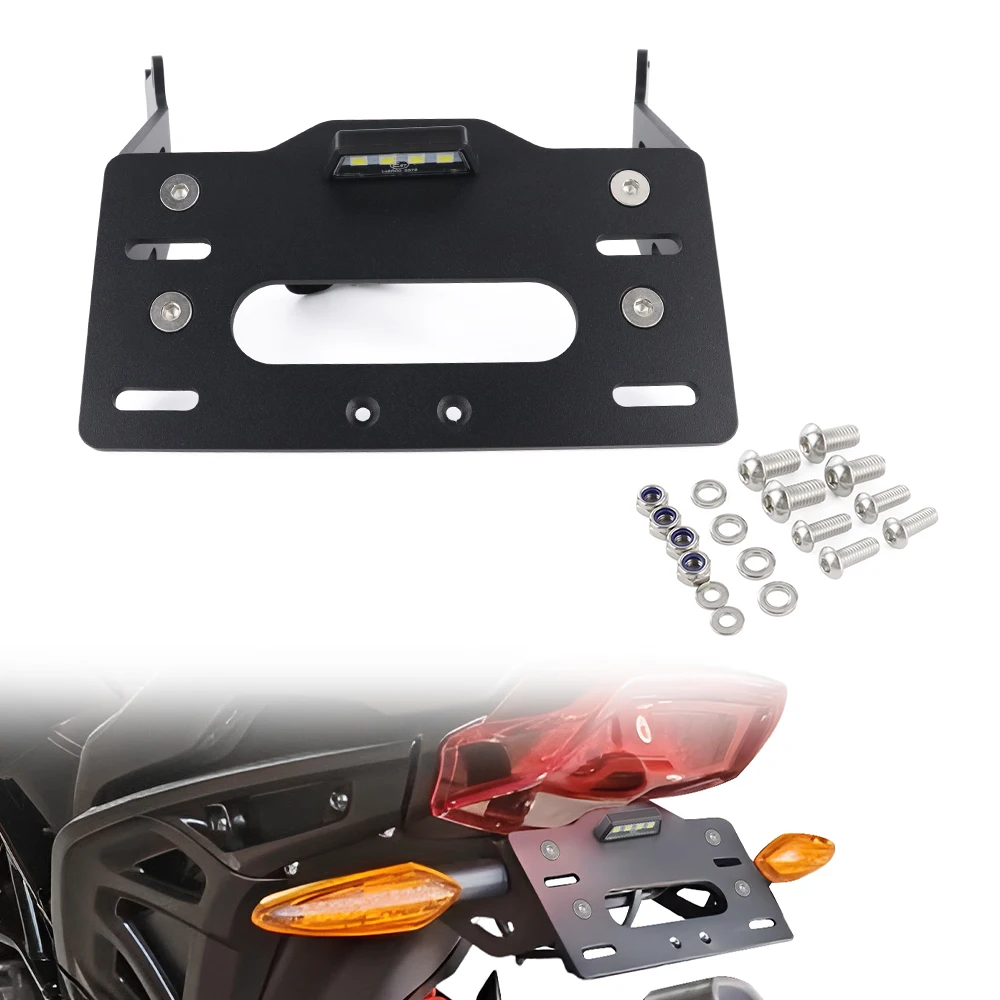 

Fit For Indian FTR 1200 2019-2024 FTR1200 Rally/S Motorcycle License Plate Holder Bracket Rear Tail Tidy Fender Eliminator Kit