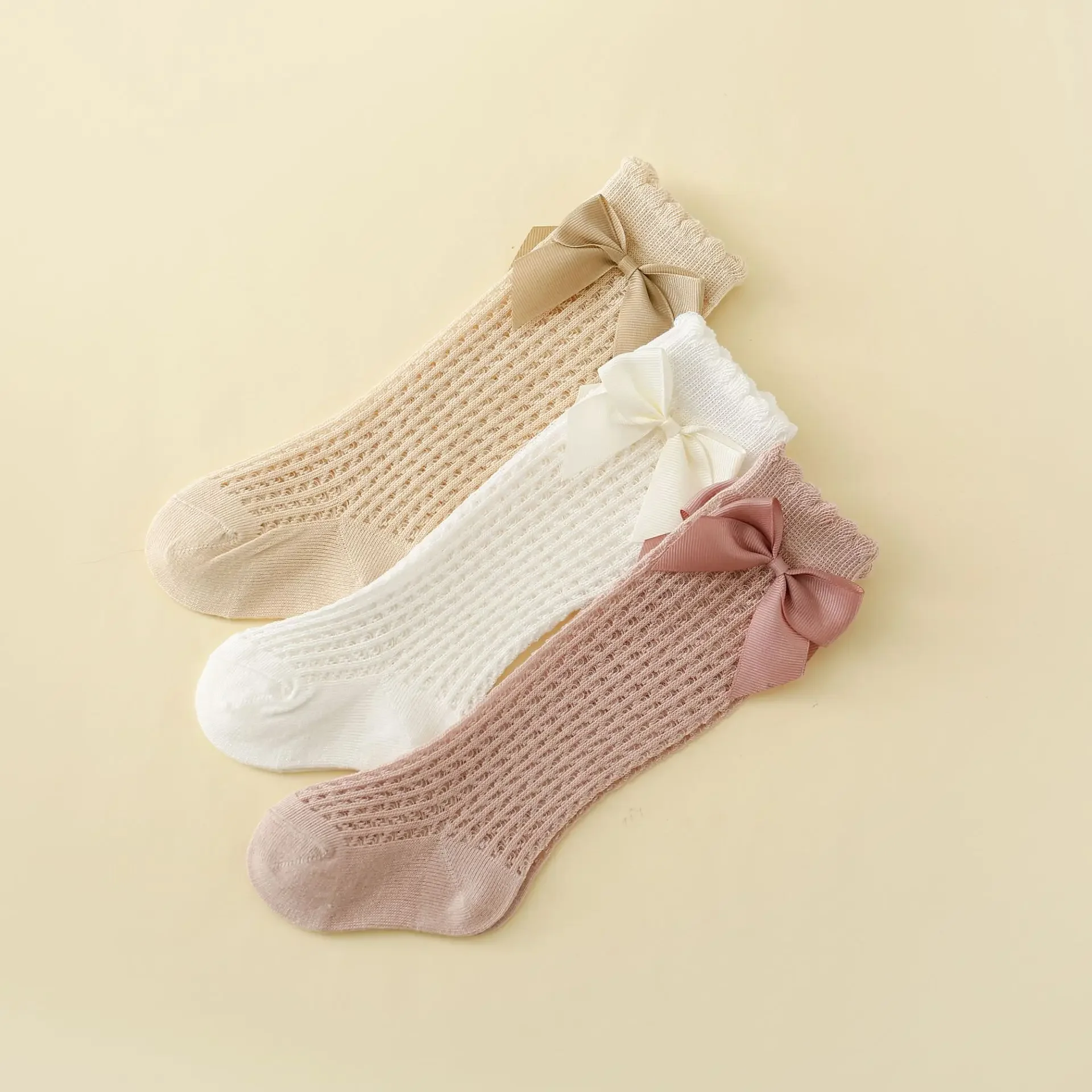 Chaussettes mi-mailles respirantes pour nouveau-né, vêtements de printemps et d'été pour enfants de 1 à 3 ans