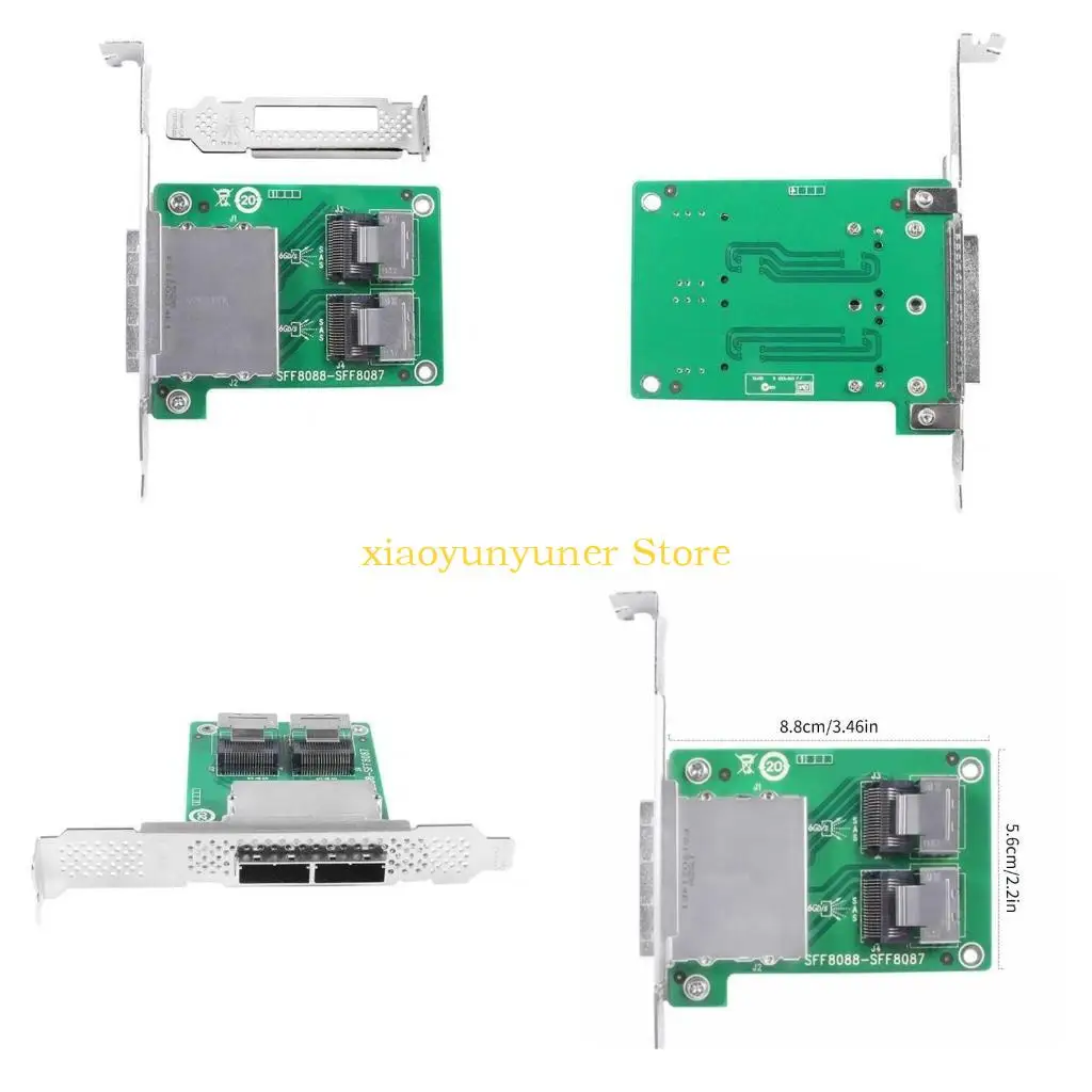 P9JB Double Small SFF 8088 ke SFF 8087 Konverter Adapter dengan PCI Mounting Bracket Berkinerja