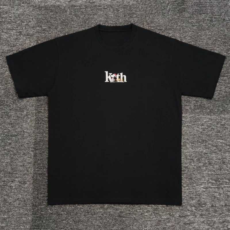 2025Summer Kith FW Logo T Shirt Men Women High Quality Flower Bird Print Couple T-Shirt Loose Kith Short Sleeve Tees Tops