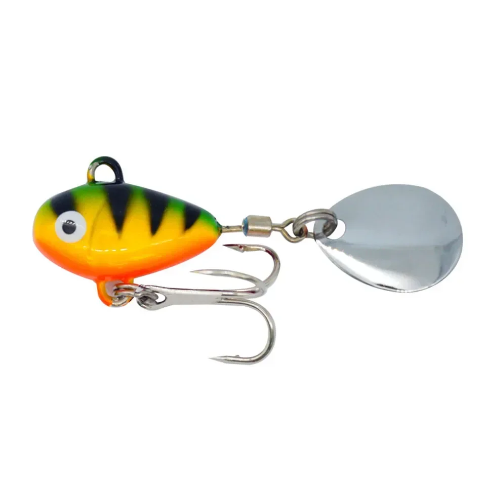 ZWICKE 1pcs 10g 2.1cm New Metal Mini VIB with Spoon Fishing Lure Fishing Tackle Pin Crankbait Vibration Spinner Sinking Bait