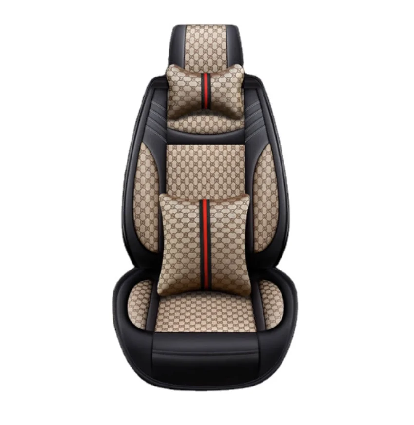 

New Multifunctional Leather Design Fashion Car Seat Cushion Breathable Practical Car Seat Cover Set Car Seat Protective Cover