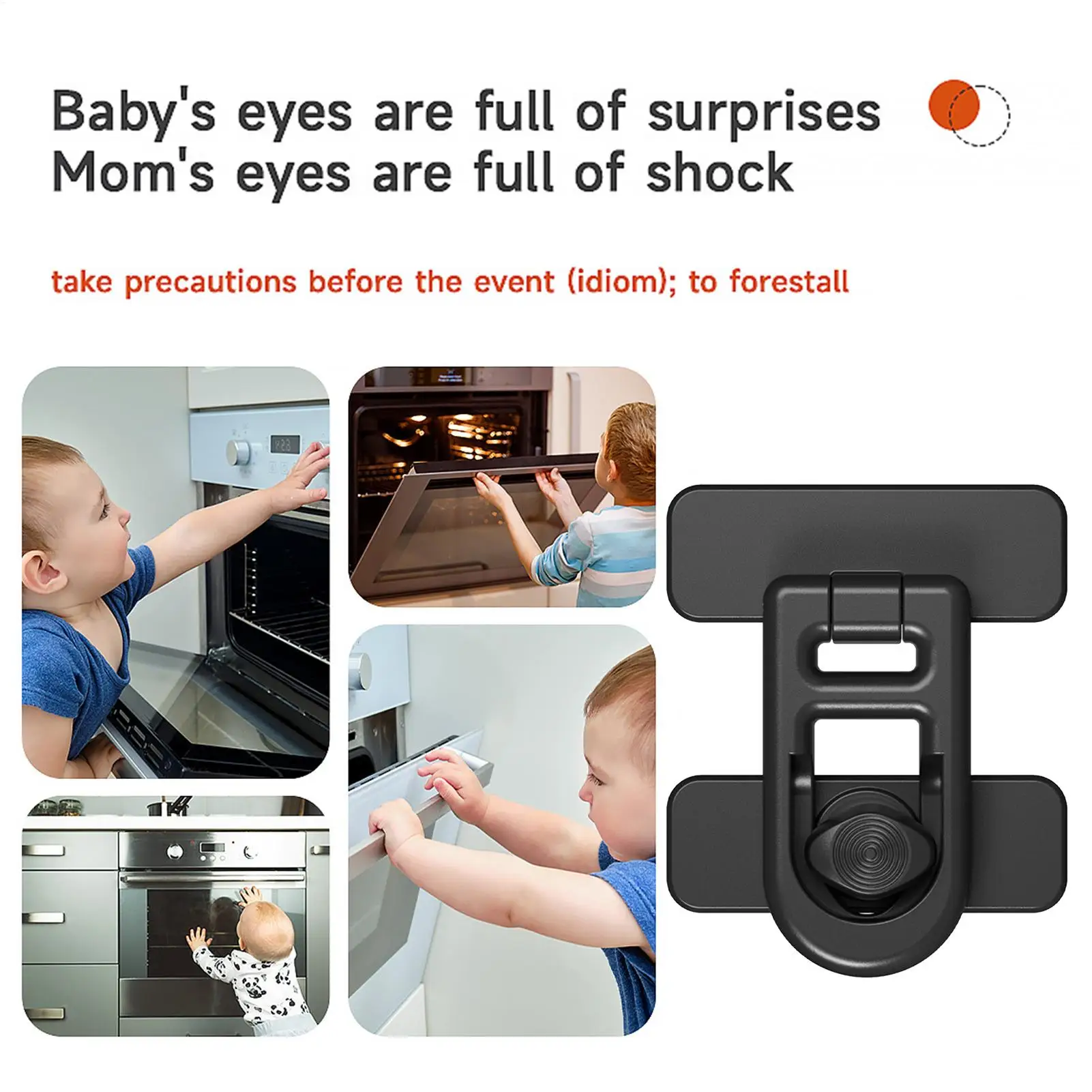 Refrigerator Lock Adhesive Keyless Freezer Locks Refrigerator Door Locks Child Proof Fridge Lock Oven Baby Proofing for Cabinets