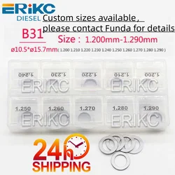 ERIKC-Cuña de ajuste del inyector de combustible B31, tamaño 1,20 MM-1,29 MM, 1,20 MM, 1,21 MM, 1,22 MM, 1,23 MM, 1,24 MM, 1,25 MM, 1,26 MM, 30 unids/caja