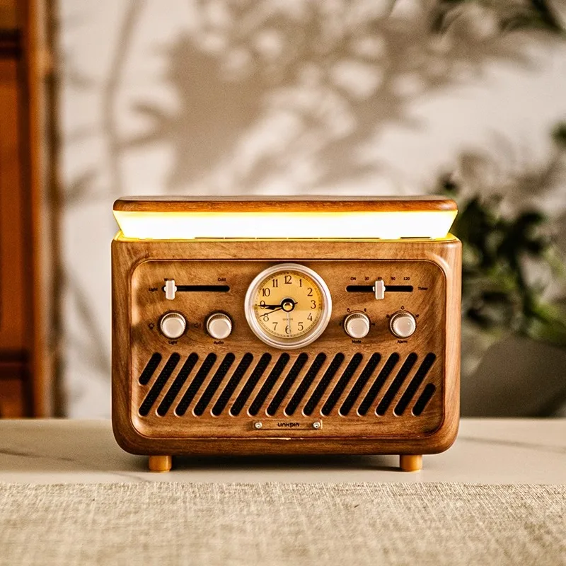 

Retro sleep white noise bluetooth audio natural scene speaker alarm clock radio U disk gift