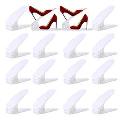 Shoe Slots Organizer for Closet，4 Levels Adjustable Shoe Rack，Shoe Storage Shoe Space Savers （16 Pack）