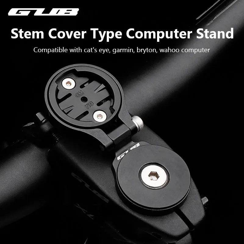 GUB 639 Bicicleta Computador Stem Top Cap Mount Holder, cronômetro, suporte do velocímetro, Garmin Edge, Wahoo, Bryton, Cateye