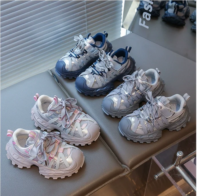 

2025 kids casual shoes for girls boys spring autumn new fashion Korean style soft sole non-slip versatile school sneakers