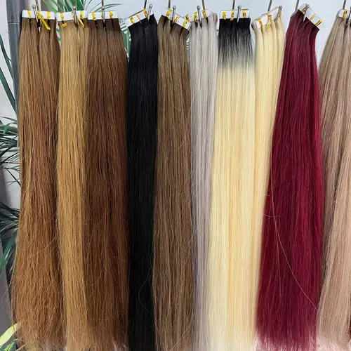 Extensiones de cabello con cinta adhesiva para mujer, cabello vietnamita Remy Invisible sin costuras, 100% cabello humano Real, extensiones rectas, adhesivo de trama