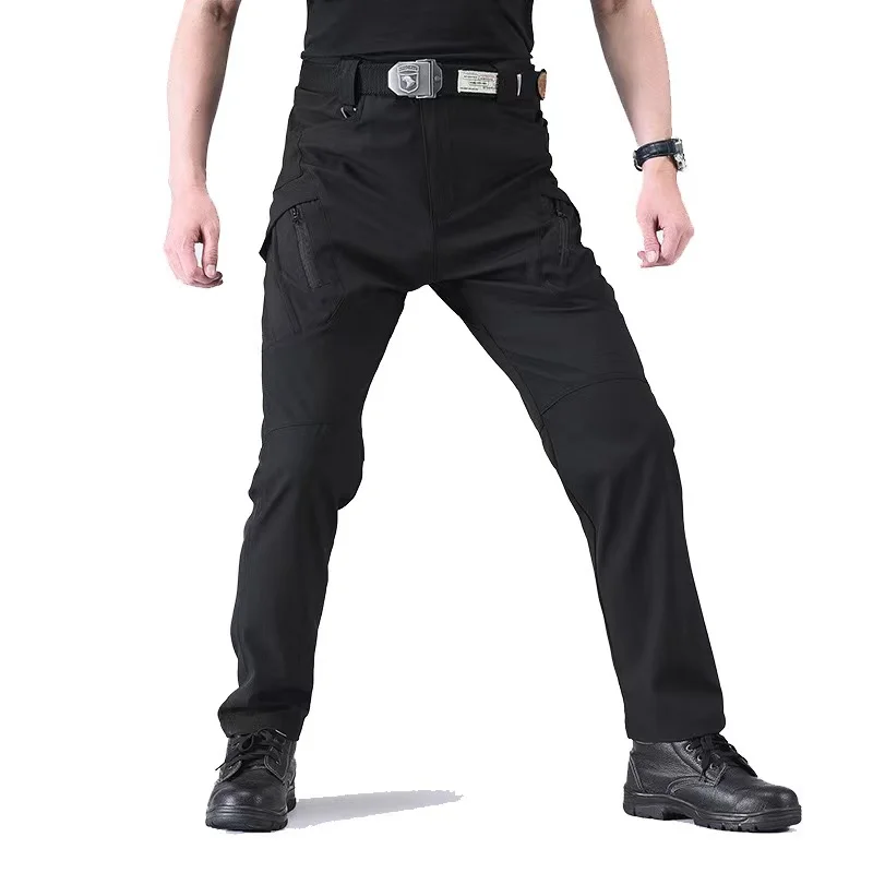 Männer 5XL Herbst Frühling Softshell Elastische Camping Wandern Trekking Angeln Jagd Hosen Outdoor Radfahren Training Cargo Hosen – Detail 12
