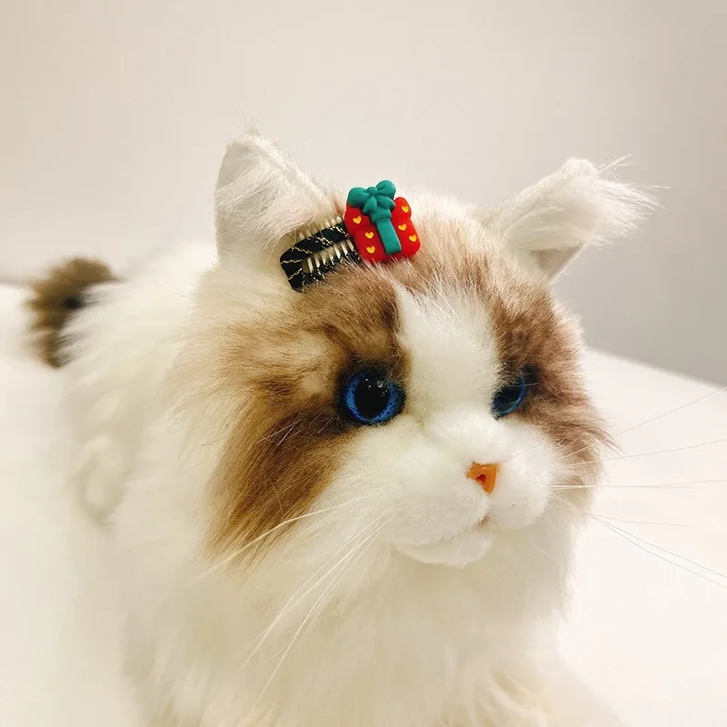 New Christmas cartoon pet headwear Dog Hairpin Fashion cat dog hair clip  Cute Puppy Cat Headwear Dog Grooming Hair Accessories